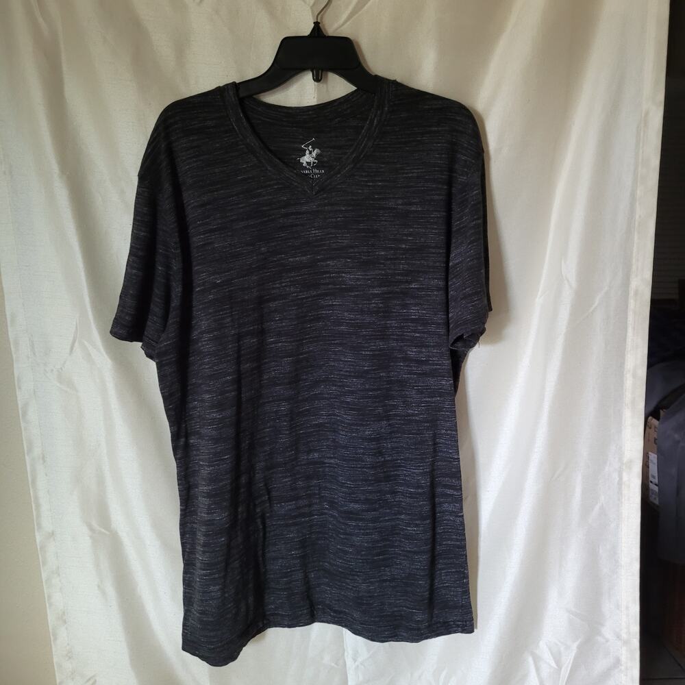 Shirt Beverly Hills Polo Club Men's XL Black V-Neck T-Shirt